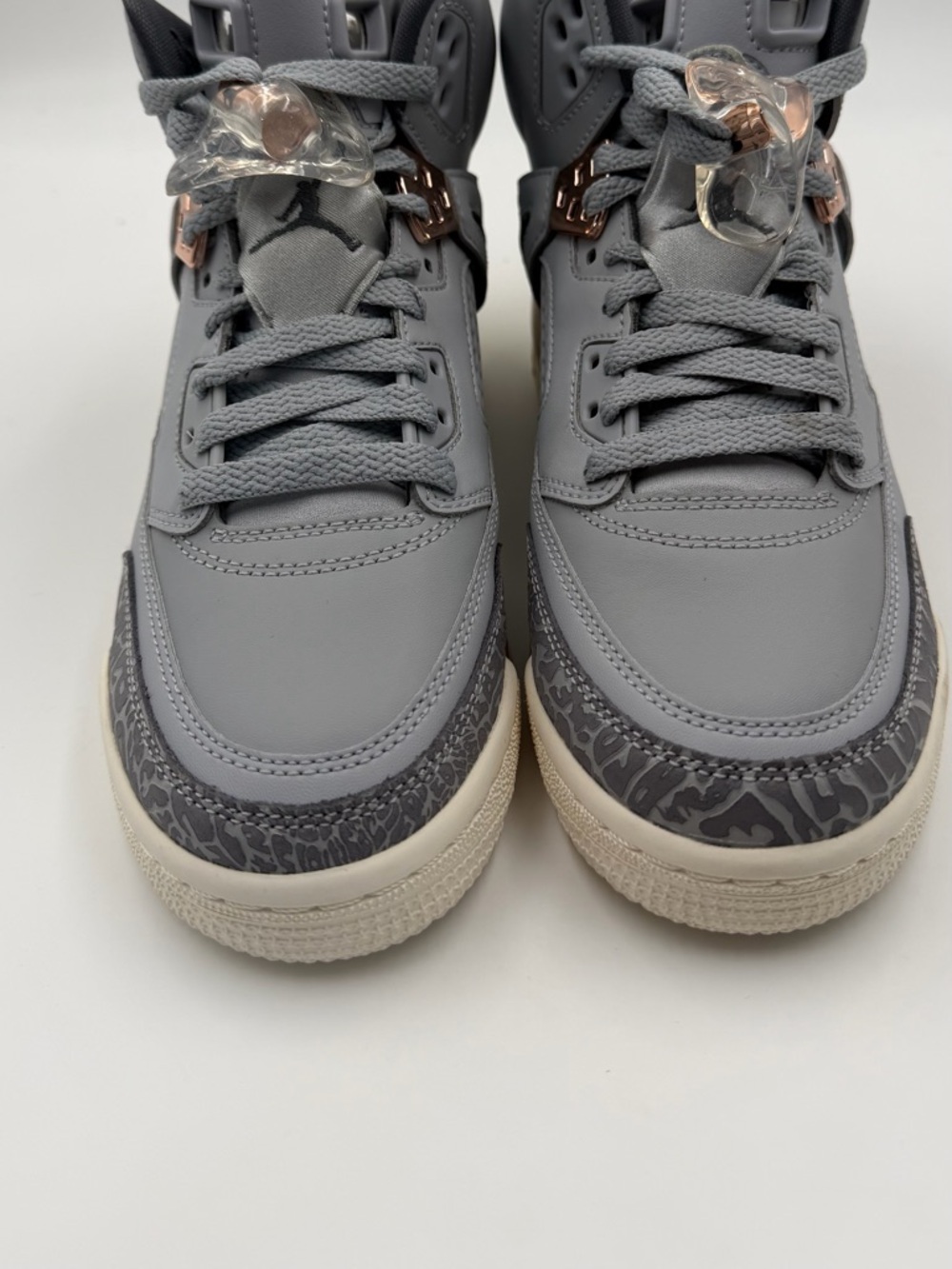 Jordan Gray and Black High-Top Sneakers